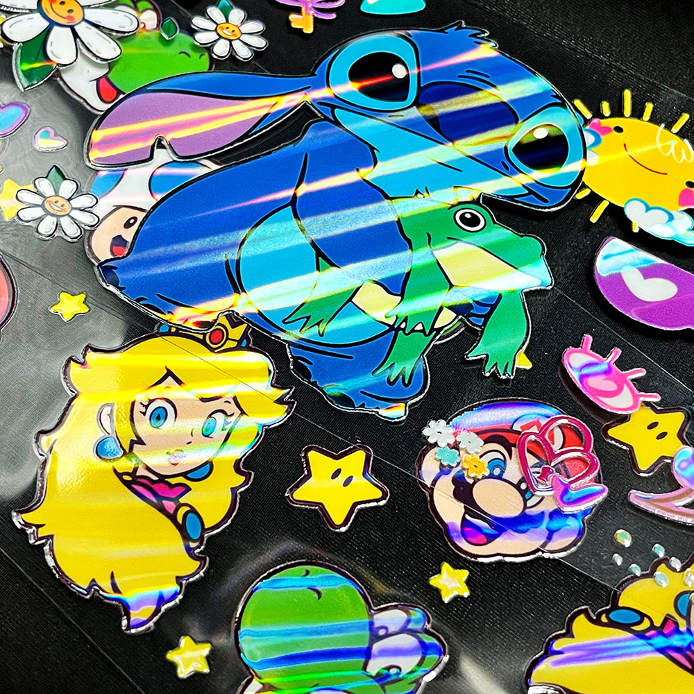 Transparent holographic-Rainbow